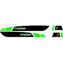 Stickerset CVS THNDR Wit / Zwart / Fluor Groen | Vespa Sprint